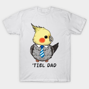 Proud Tiel Dad: Passionate Parrot Lover Design T-Shirt